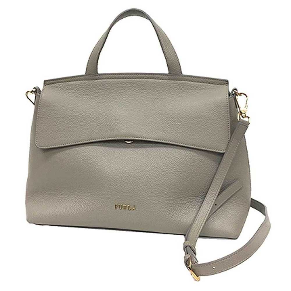 FURLA NIKI F7536 Handbag Shoulder Bag Leather Gray - image 1