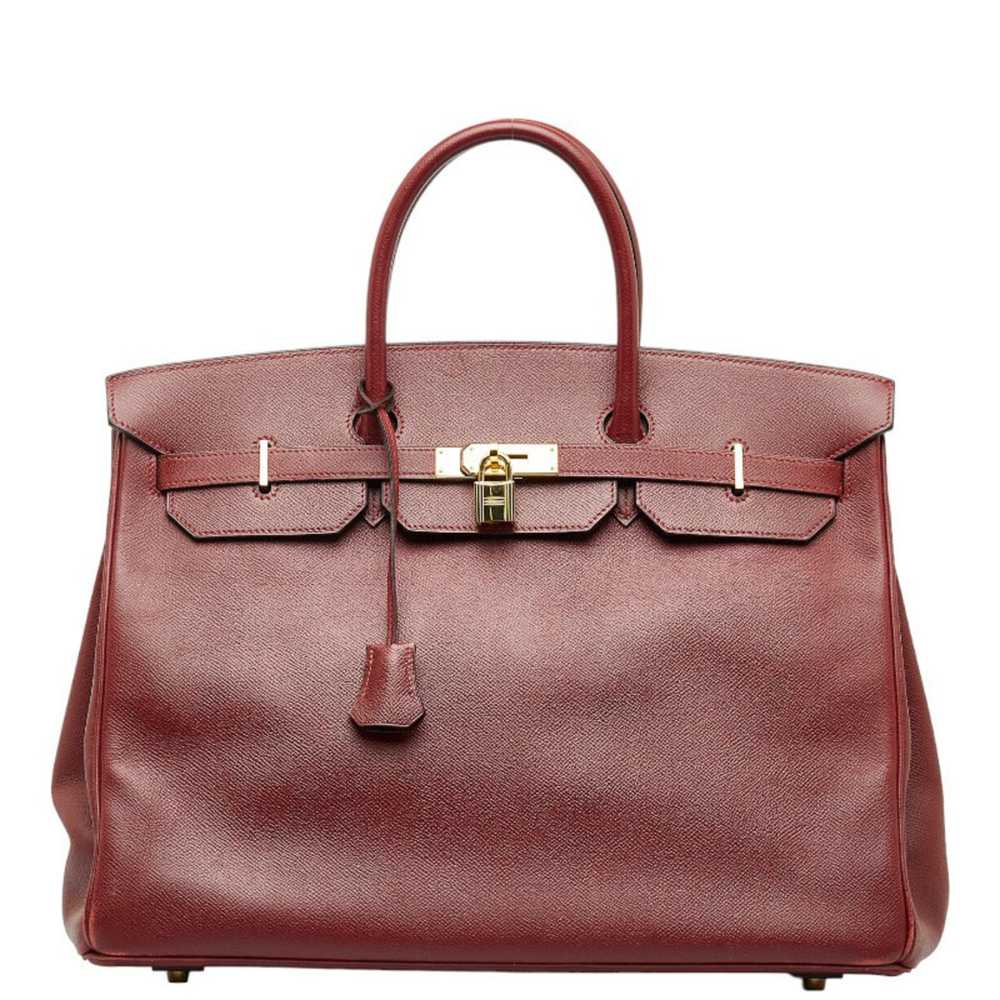 HERMES Birkin 40 Handbag Rouge Ash Couchevel Wome… - image 1