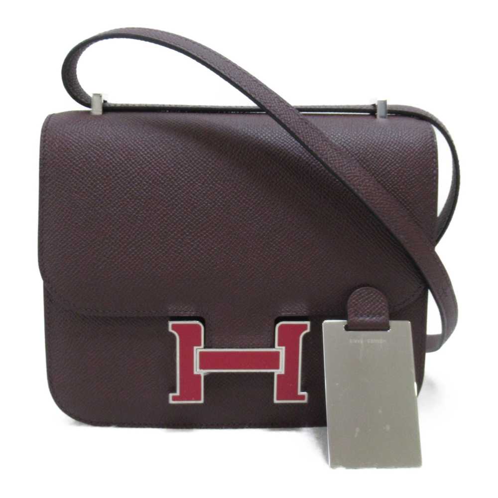 HERMES Constance 3 Mini Shoulder Bag Brown Rouge … - image 1