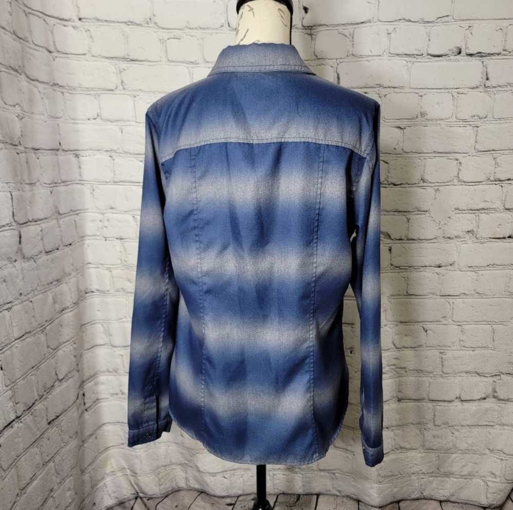 Other Kut From The Kloth XL Blue Ombre Shirt Long… - image 2
