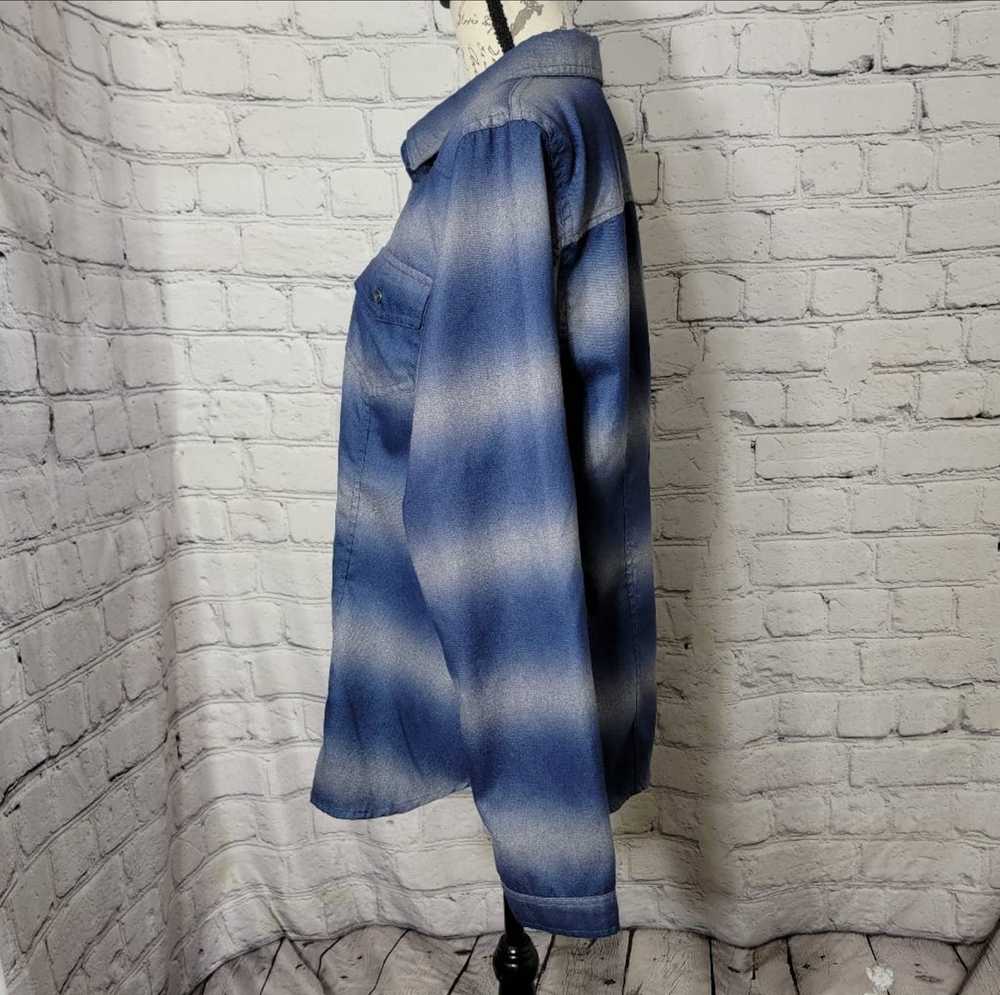 Other Kut From The Kloth XL Blue Ombre Shirt Long… - image 3