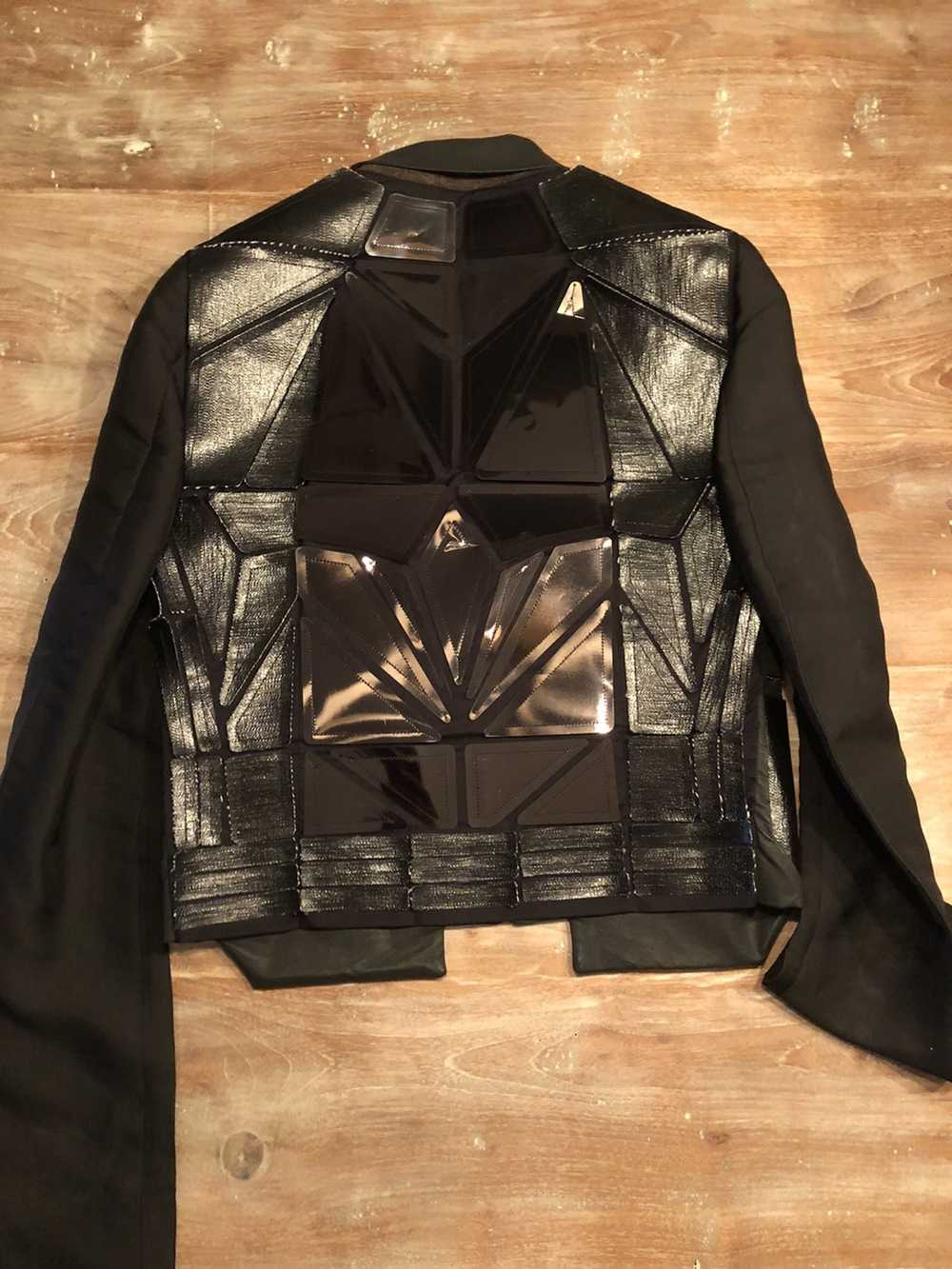 Rick Owens Waxed cropped sequin blazer 48EU - image 6