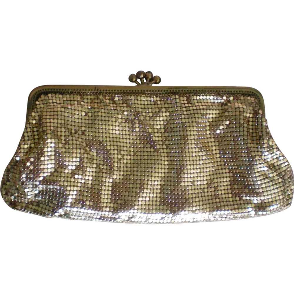 Gold tone Metal Mesh Evening Bag from W. Germany - image 1