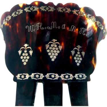 Spanish style faux shell hair comb with pique dec… - image 1