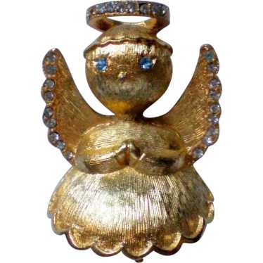 Golden Angel Pin for the Christmas or Valentines … - image 1