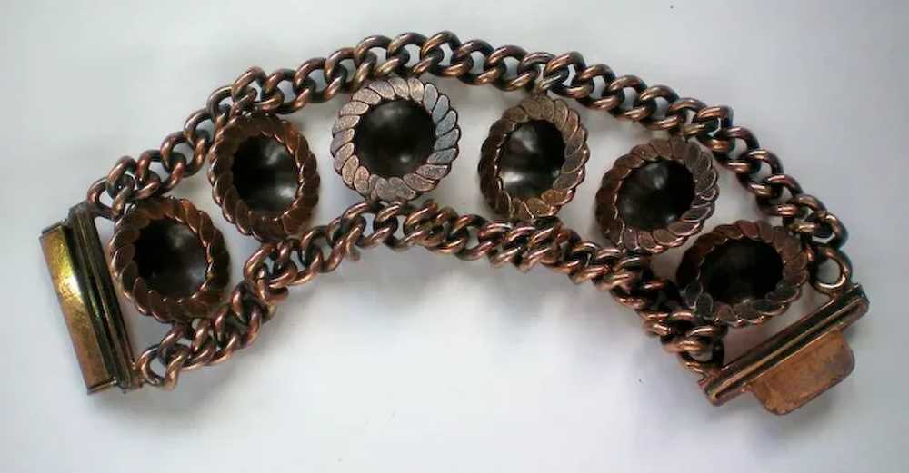 Copper Metal Chain and Cone Bracelet - image 2