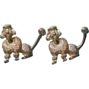 Golden Poodle Dog Scatter Pins with Movable Tails