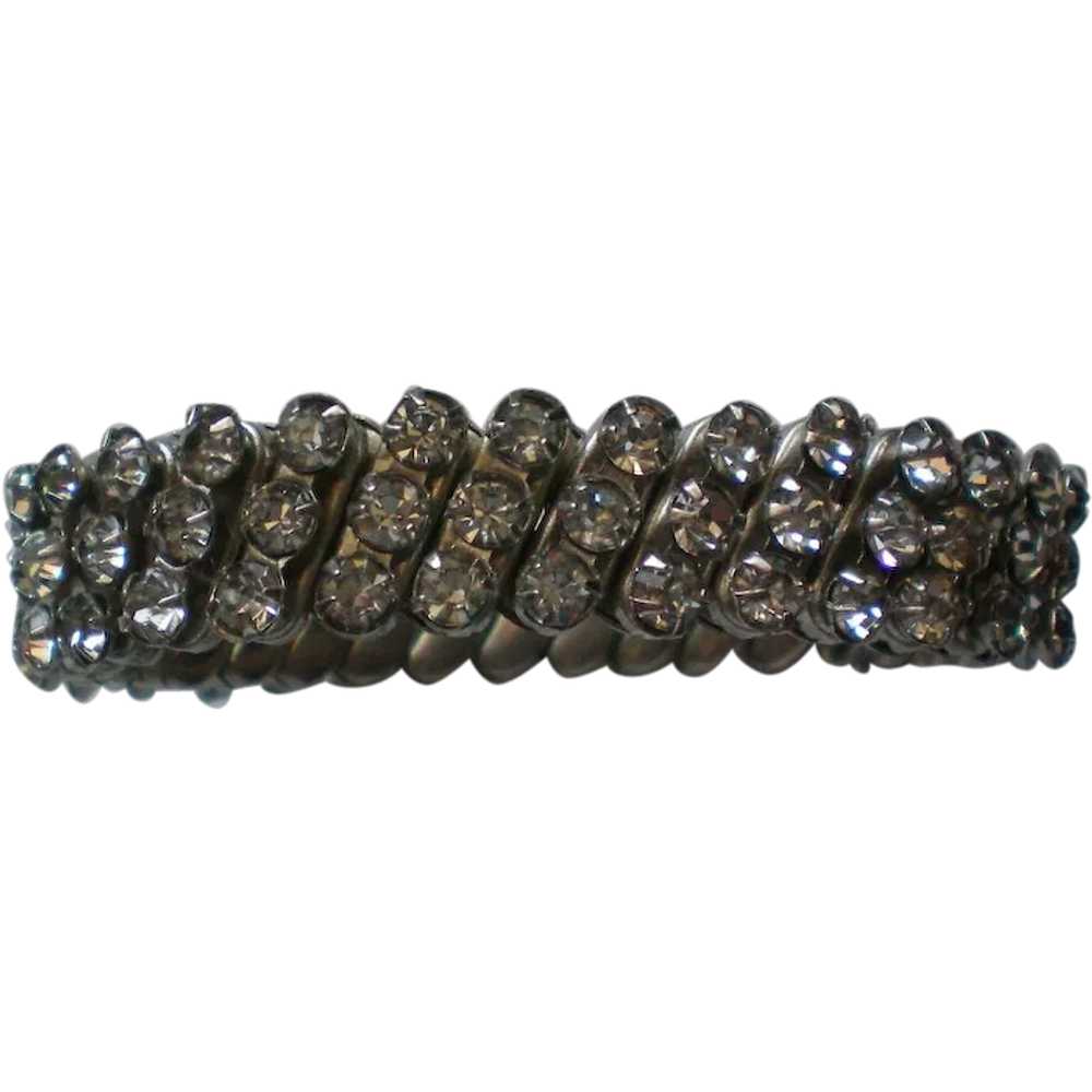 Mid-Century Rhinestone Expansion Bracelet - image 1