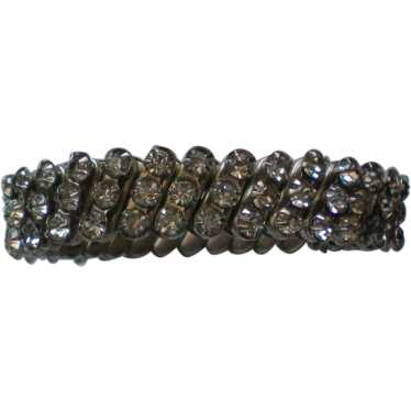 Mid-Century Rhinestone Expansion Bracelet - image 1