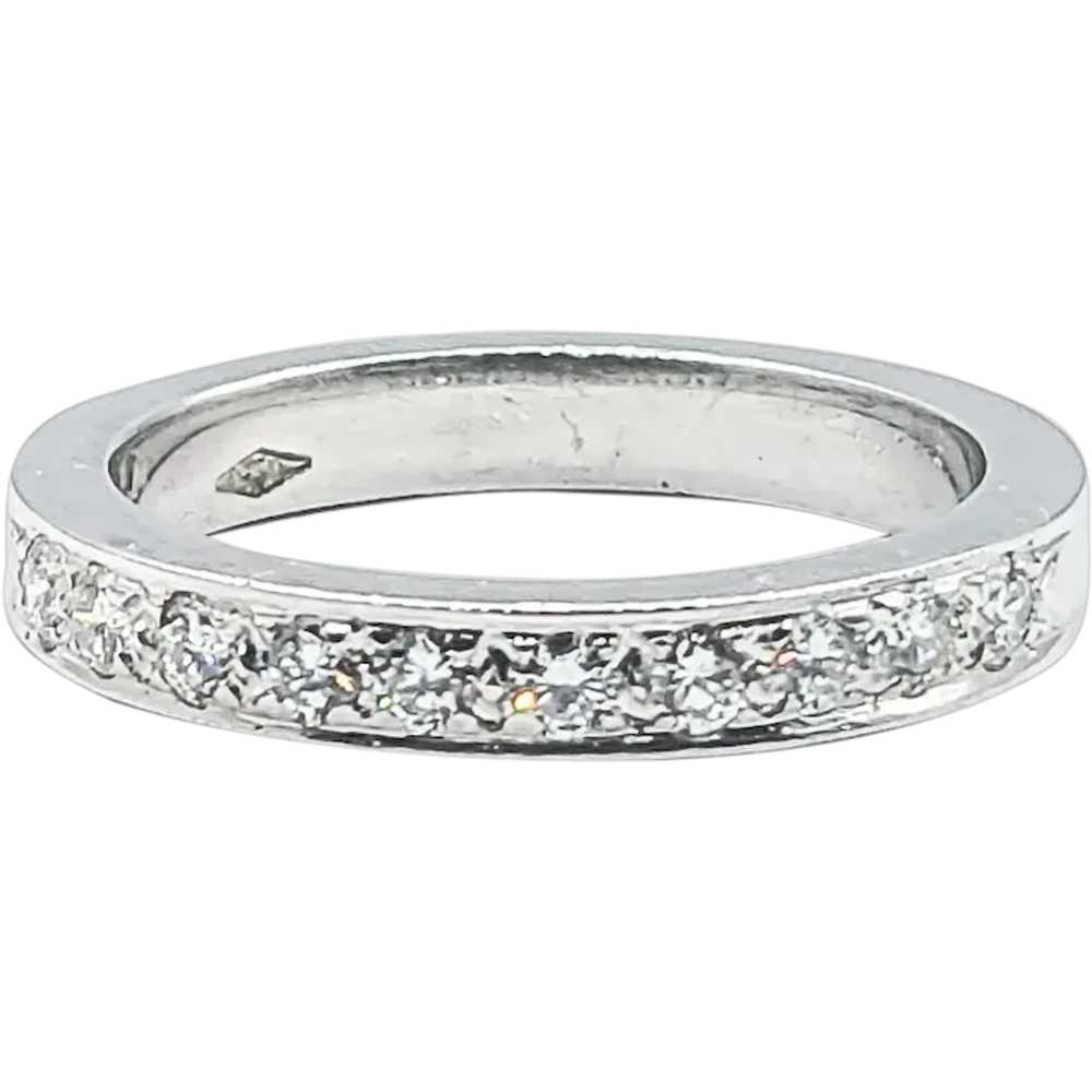 Stackable Diamond Band Ring in 18k White Gold - image 1