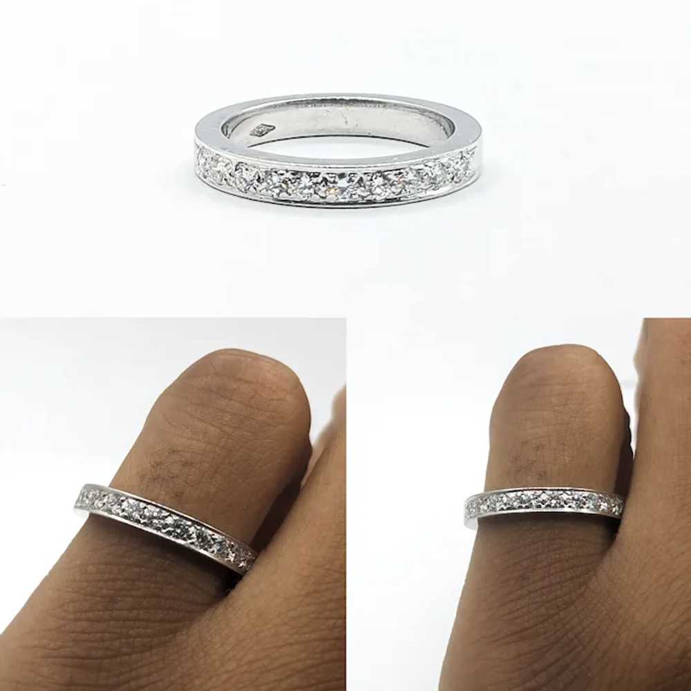 Stackable Diamond Band Ring in 18k White Gold - image 2