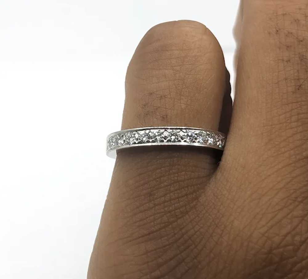 Stackable Diamond Band Ring in 18k White Gold - image 3