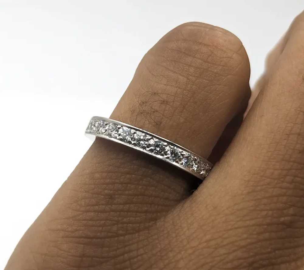 Stackable Diamond Band Ring in 18k White Gold - image 4