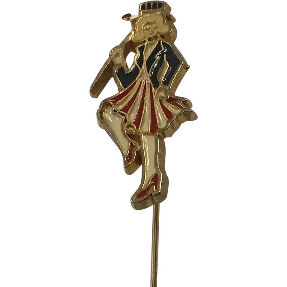 Patriotic Rafaelian Stick or Lapel Pin with March… - image 1