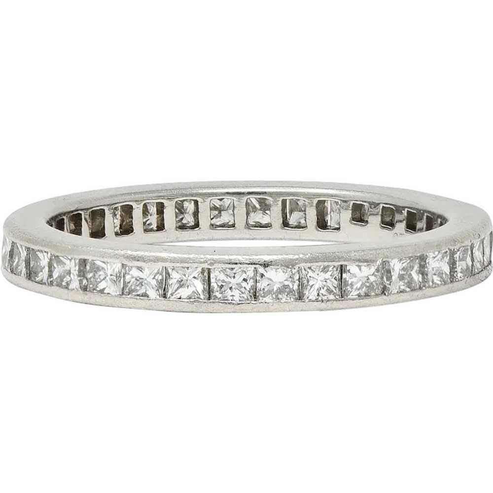 Tiffany & Co. 0.78 CTW Princess Cut Diamond Plati… - image 1