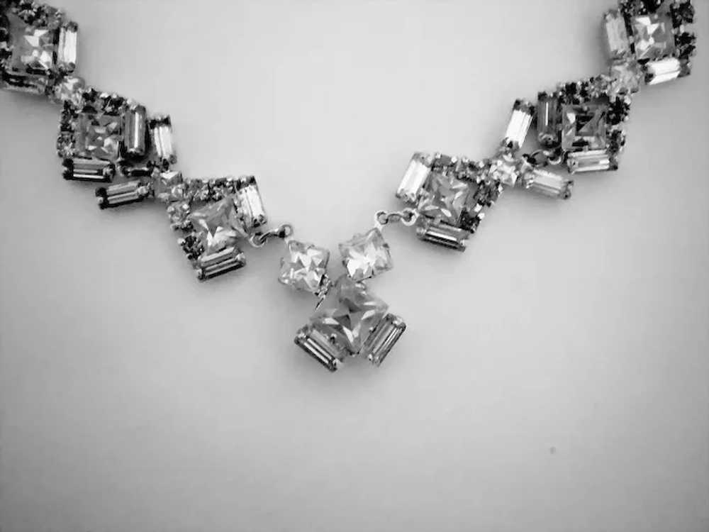 Rhinestone Necklace & Earring Set - image 2