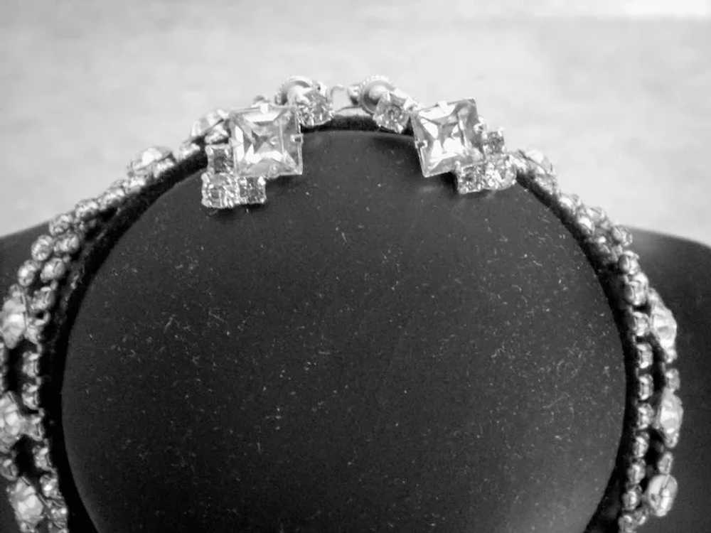 Rhinestone Necklace & Earring Set - image 4