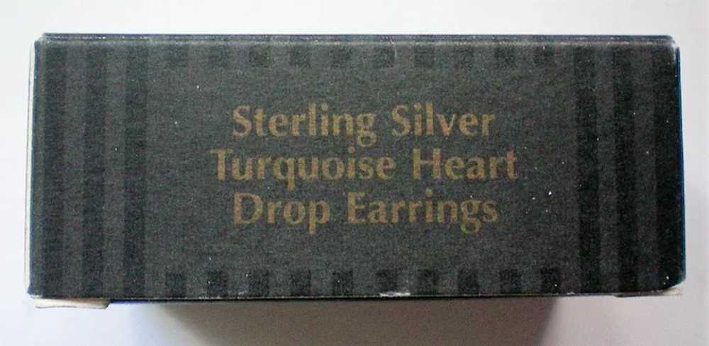 Avon Sterling Silver Turquoise Valentine Heart Dr… - image 2