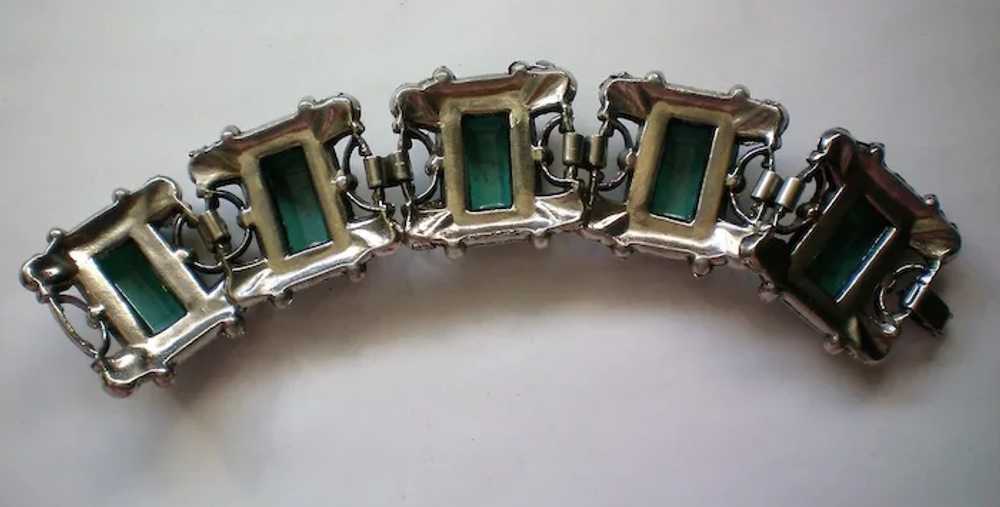 Chunky Five Link faux Turquoise Bracelet - image 3