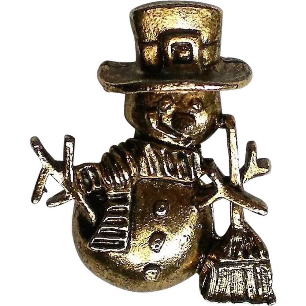 Snowman Tie Tack Pin by CAMCO - image 1