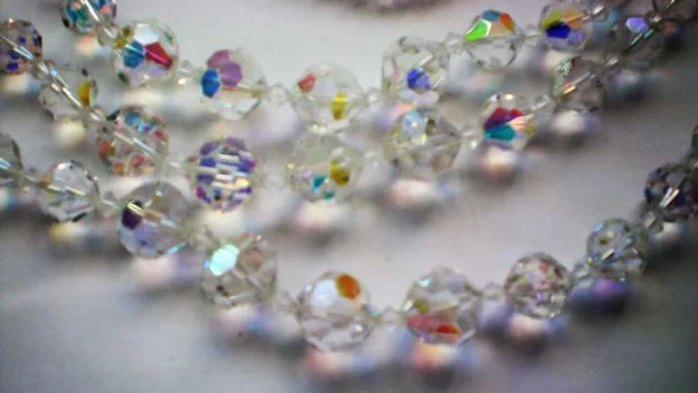 Austrian Crystal Triple Strand Necklace - image 2