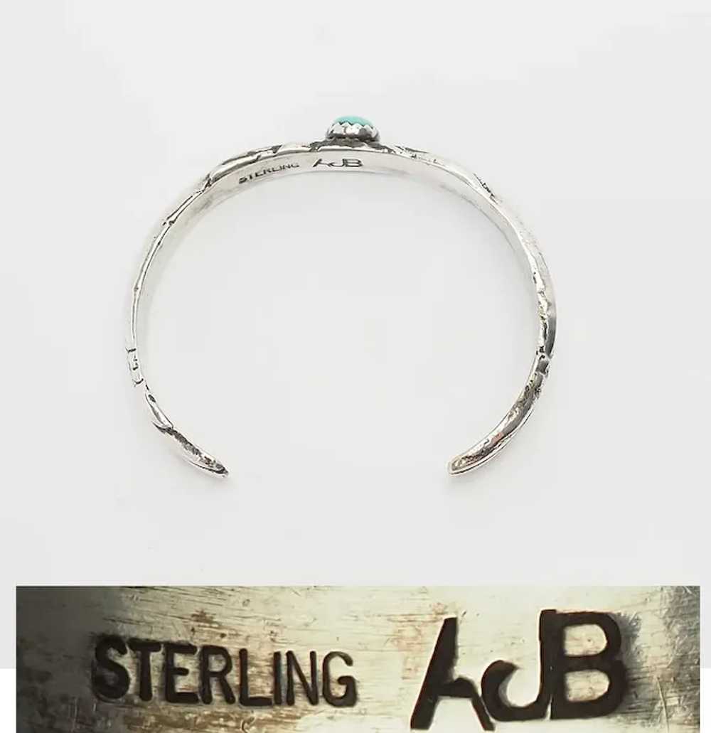 Albert Jeanette Brown sterling silver turquoise N… - image 4