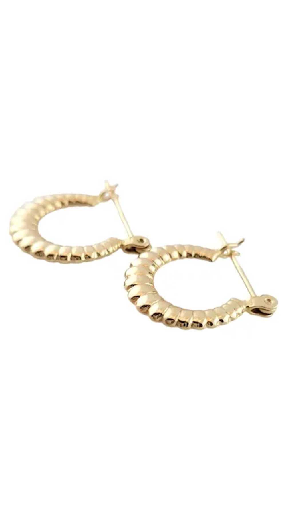 14K Yellow Gold Small Bubble Hoop Earrings #16262 - image 5