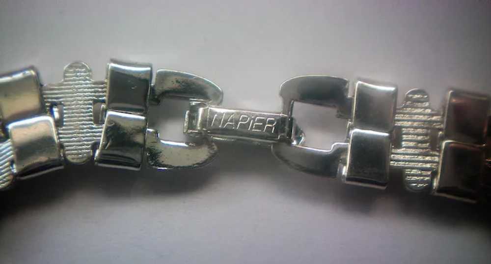 Napier Silver and Gold tone Metal Bar Link Bracel… - image 3