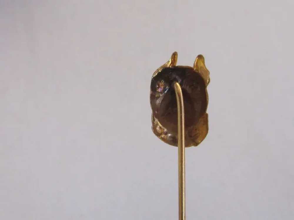 Vintage Boston Terrier Dog Stickpin Gold Filled W… - image 4