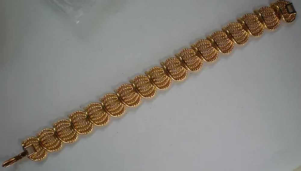 Signed Napier Gold tone Link Bracelet - image 2