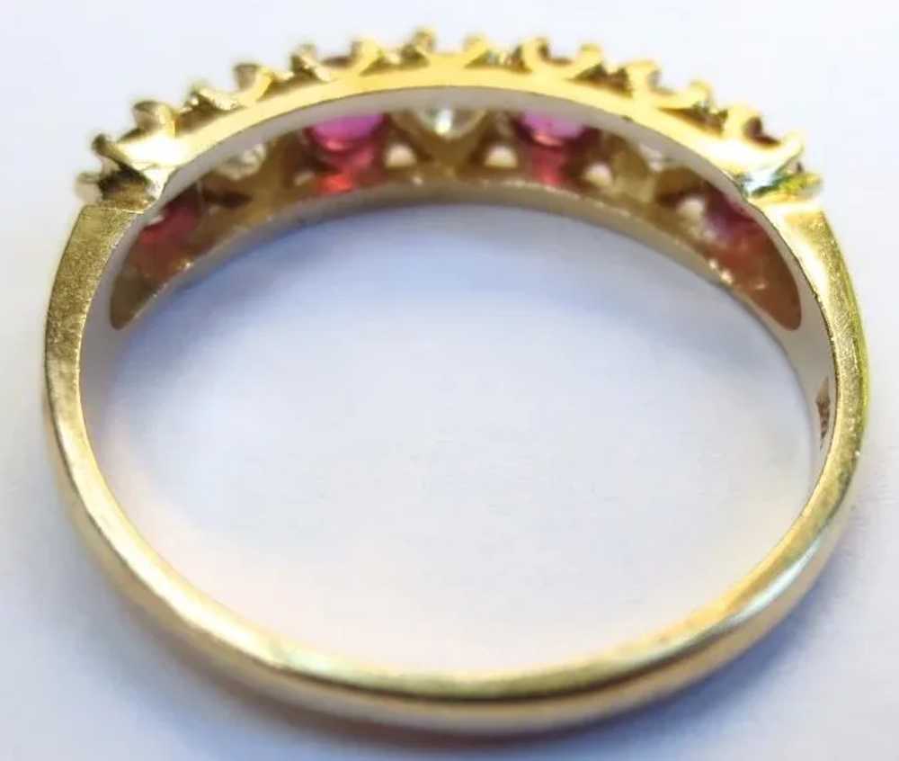 Beautiful Ruby & Diamond 14k Gold Wedding Ring An… - image 7