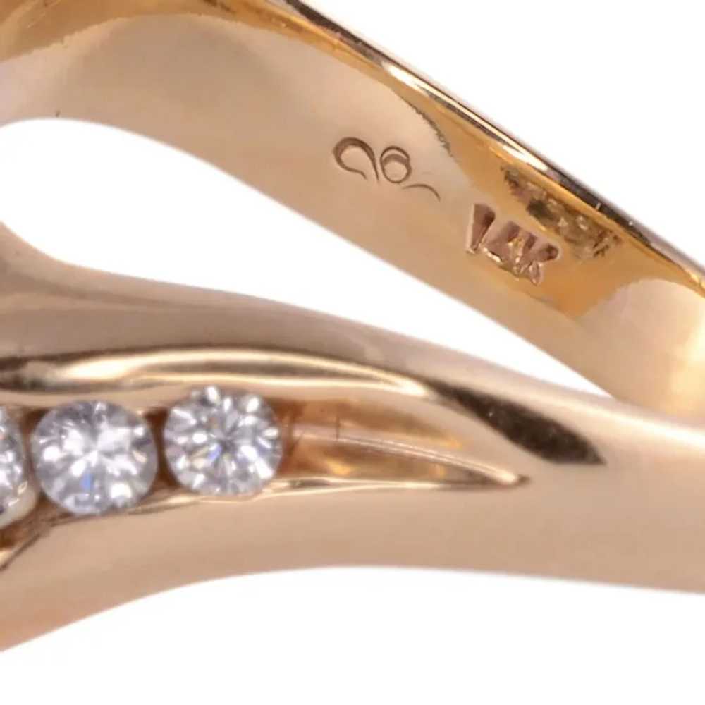 14 Karat Yellow Gold .55 CTW Diamond Ring - image 6