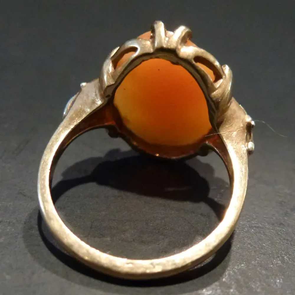 10K Beautifully Carved Cameo Ring Size 5 1/2 - image 5