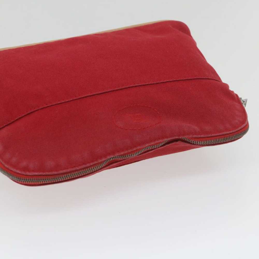 Hermes HERMES Bolide MM Pouch Canvas Red Auth ac2… - image 5