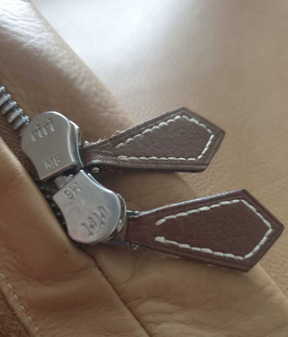 Hermes Hermes Leather Classic Beige Jacket - image 8