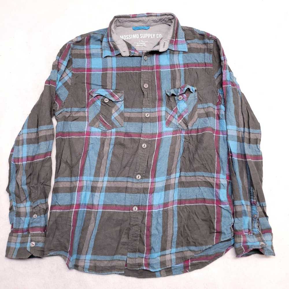 Mossimo Mossimo Madras Flannel Shirt Mens Size La… - image 2