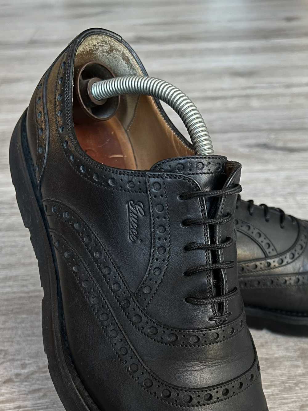 Gucci × Luxury GUCCI GG Logo Oxfords Brogues Leat… - image 2