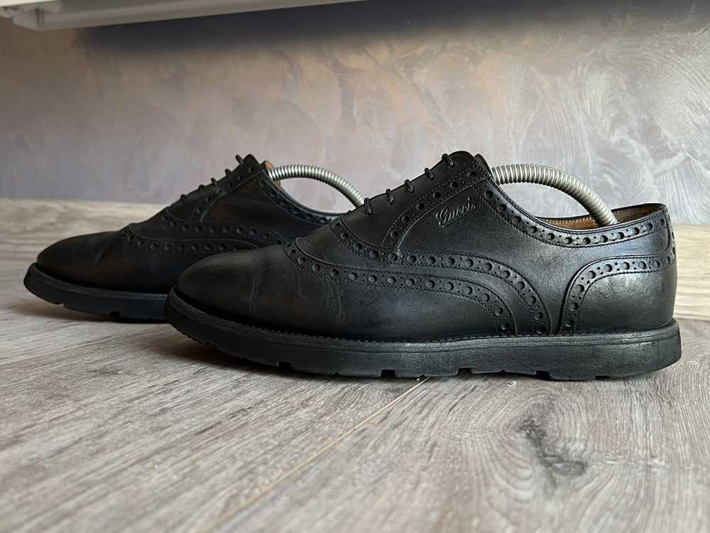 Gucci × Luxury GUCCI GG Logo Oxfords Brogues Leat… - image 9