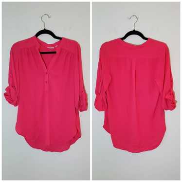 Other Halogen Barbiecore Bright Hot Pink Blouse w… - image 1