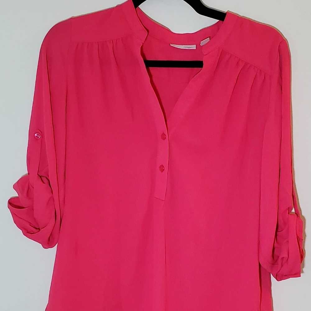 Other Halogen Barbiecore Bright Hot Pink Blouse w… - image 2