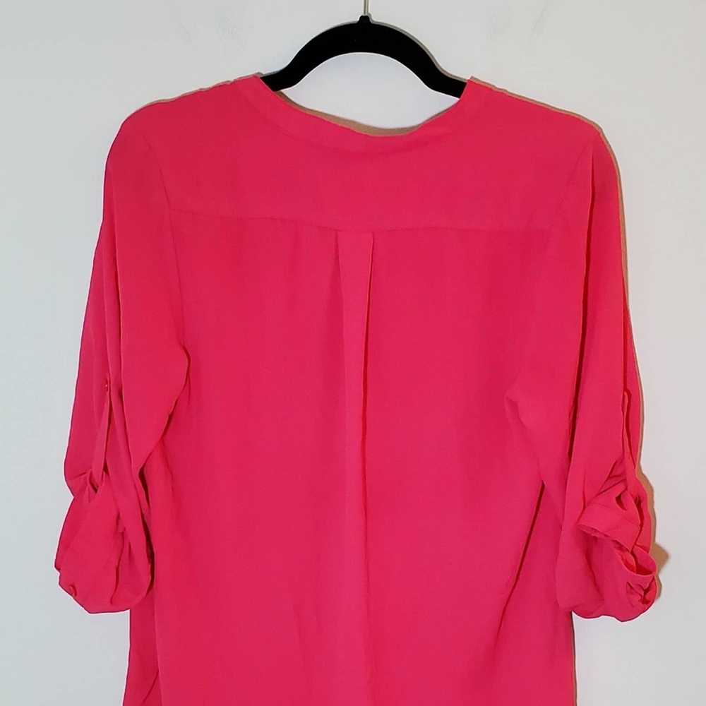 Other Halogen Barbiecore Bright Hot Pink Blouse w… - image 3