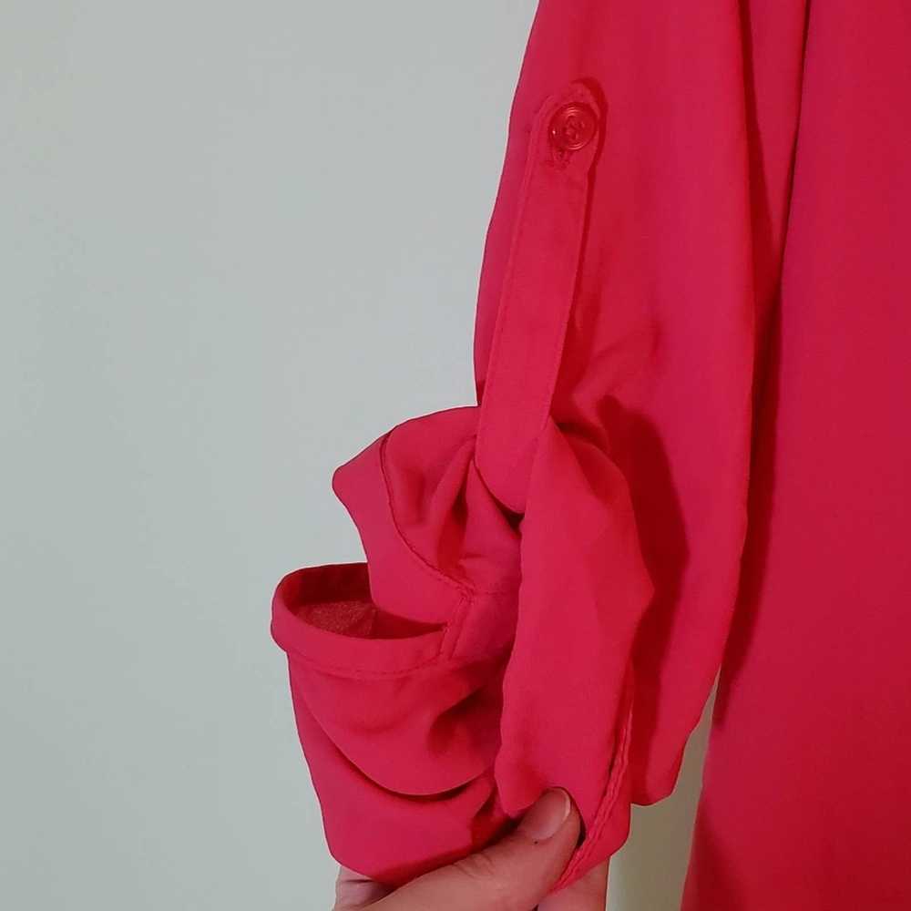 Other Halogen Barbiecore Bright Hot Pink Blouse w… - image 6