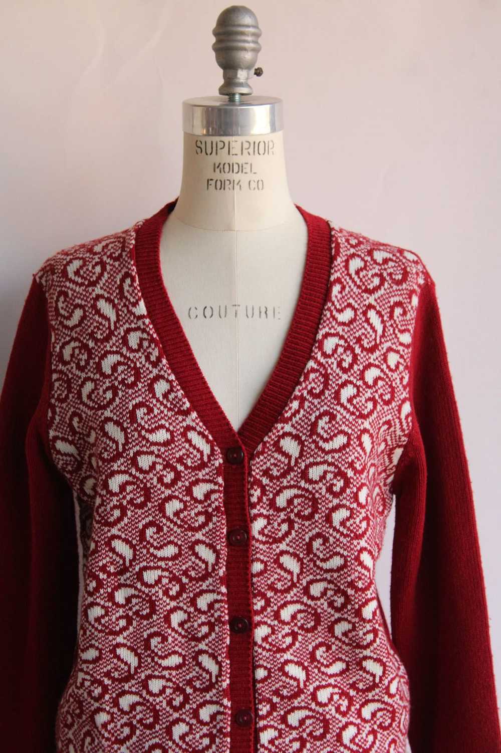 Vintage Vintage 1970s Cardigan Sweater, Full Fash… - image 3
