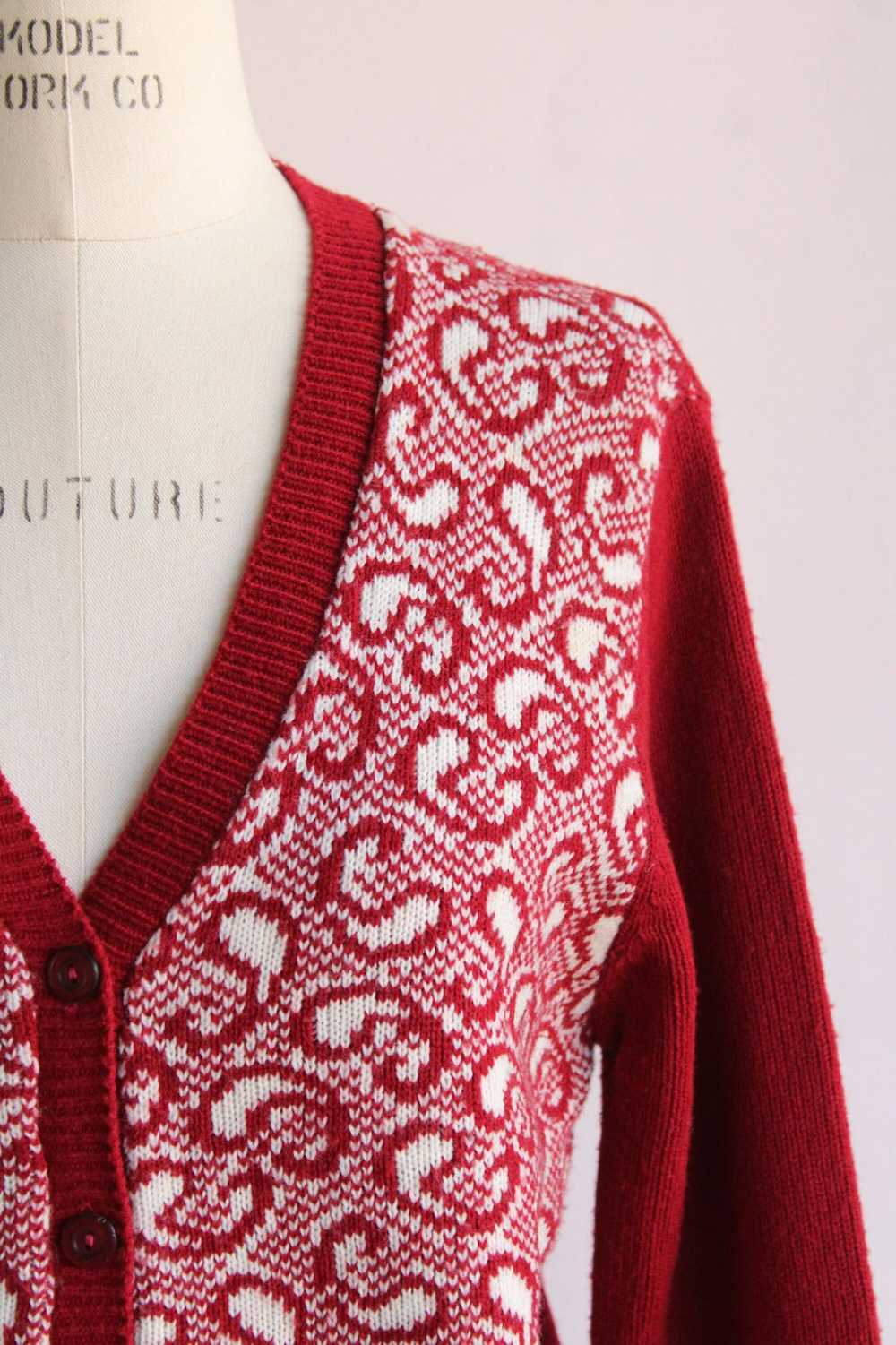 Vintage Vintage 1970s Cardigan Sweater, Full Fash… - image 4