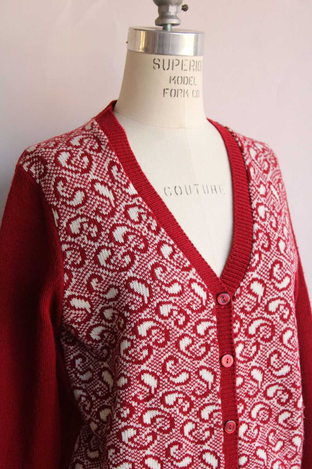 Vintage Vintage 1970s Cardigan Sweater, Full Fash… - image 5