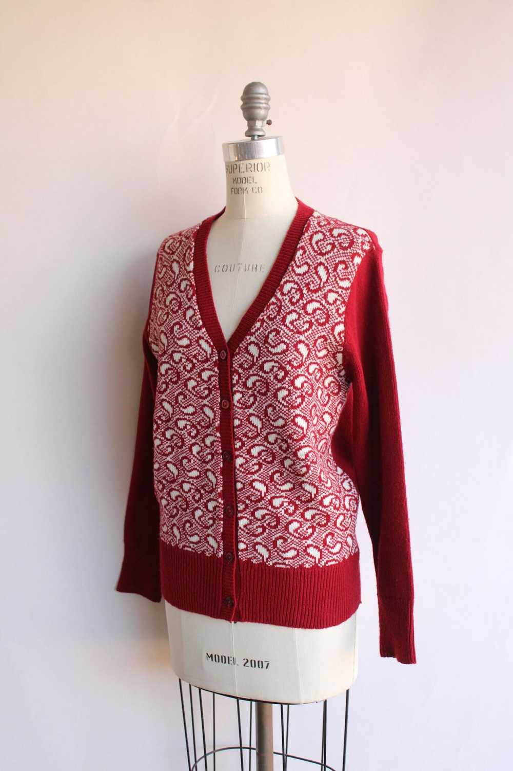 Vintage Vintage 1970s Cardigan Sweater, Full Fash… - image 7