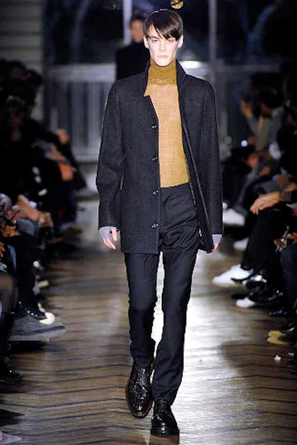 Raf Simons AW08 Complex Panel Wool Coat in Black - image 2