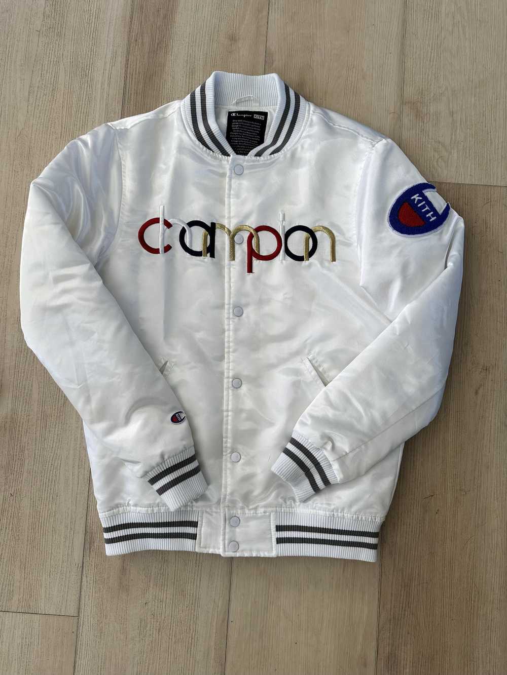 Champion × Kith White Baseball Jacket - image 1