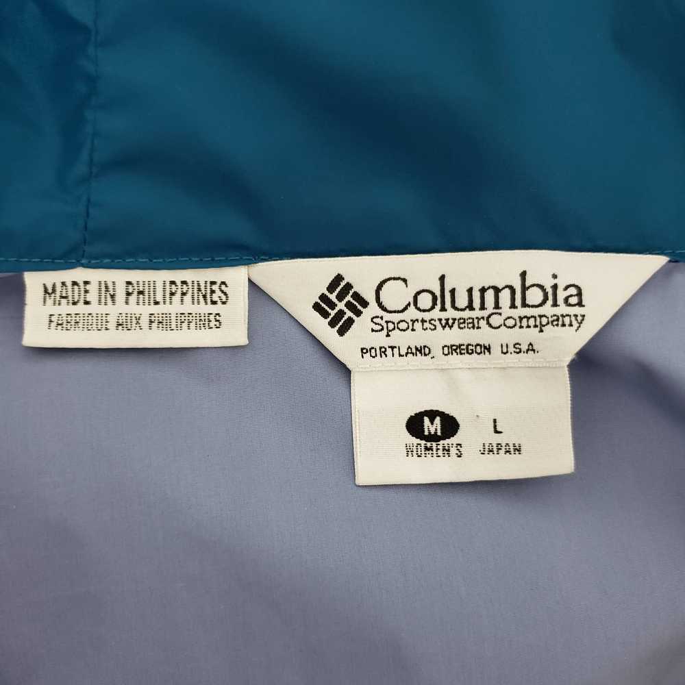 Columbia × Vintage COLUMBIA Blue Colorblock Hoode… - image 11