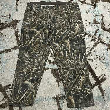Vintage LL Bean Fleece Camo Pants Hunting Outdoor Streetwear Made in USA  Large